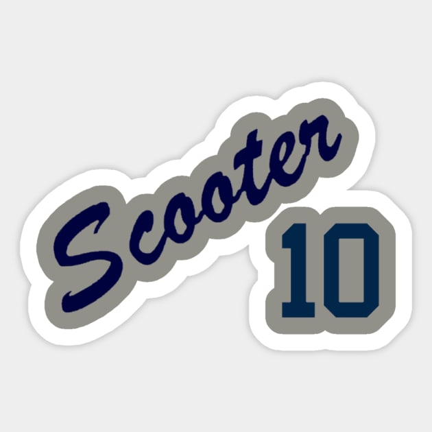 Phil Rizzuto "Scooter" Design Sticker by Bleeding Yankee Blue